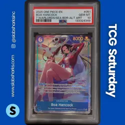 2025 ONE PIECE OP07 7 WARLORDS OF THE SEA #OP07-051 BOA HANCOCK ALT ART PSA 10 - Image 1
