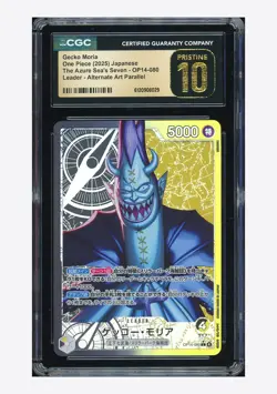 One Piece CGC 10 PRISTINE Gecko Moria L Alt Art 2025 OP14-080 OP14 Japanese - Image 1