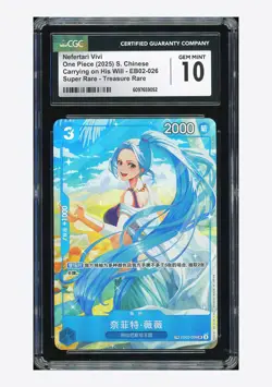 One Piece CGC10 GEM MINT Nefertari Vivi Treasure Rare 2025 EB02-026 OP13 Chinese - Image 1