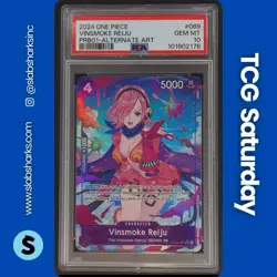 2024 ONE PIECE PRB01 PREMIUM BOOSTER V1 #OP06-069 VINSMOKE REIJU ALT ART PSA 10 - Image 1