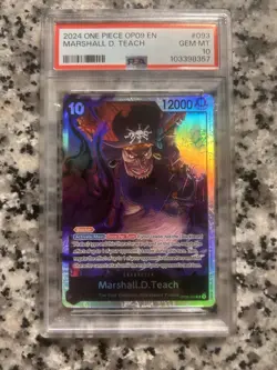2024 One Piece Marshall.D.Teach OP09-093 Emperors in the New World Foil PSA 10 - Image 1