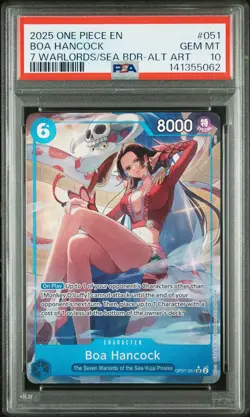 2025 ONE PIECE SEVEN WARLORDS OF THE SEA BINDER SET #051 BOA HANCOCK PSA 10 - Image 1