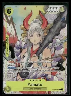 Bandai One Piece CCG Yamato ST13-016 Foil Rush Common 4000 Power - Image 1