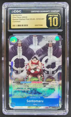 2024 ONE PIECE CCG SENTOMARU BANDAI GAMES FEST ST03-007 CGC 10 PRISTINE RC7 - Image 1
