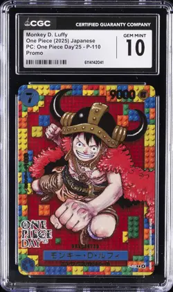 2025 ONE PIECE JAPANESE PC: ONE PIECE DAY'25 PROMO MONKEY D. LUFFY CGC 10 - Image 1