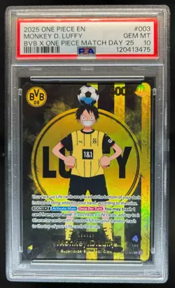2025 One Piece Monkey.D.Luffy BVB Match Day #003 PSA 10 - Image 1