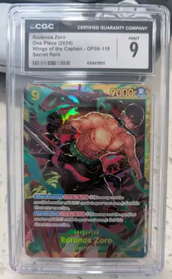 One Piece 2024 Roronoa Zoro OP06-118 SEC -CGC 9- - Image 1
