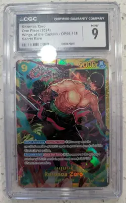 One Piece 2024 Roronoa Zoro OP06-118 SEC -CGC 9- - Image 2