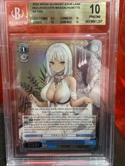 2023 WEISS SCHWARZ AZUR LANE #AZLS102E107S MASSACHUSETTS SR FOIL BGS 10 - Image 1