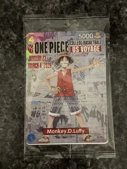 Bandai One Piece CCG Monkey D. Luffy US Voyage Promo Holo Character Card P-055 - Image 1