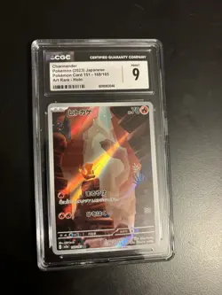 Pokemon Charmander Art Rare 70 HP Sv2a Card 151 168/165 Holo Japanese CGC 9 - Image 1
