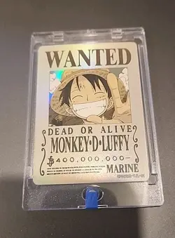 🔥One Piece Monkey D. Luffy Holofoil Wanted Poster Trading Card OPC1202-TJL-01🔥 - Image 1