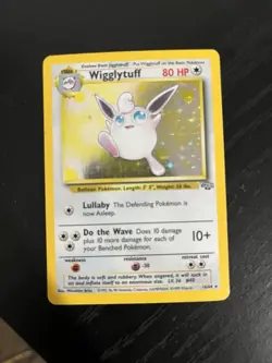 Pokemon Wigglytuff 16/64 Jungle Holo Rare 80 HP Unlimited Card (English) - Image 1