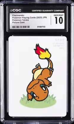 2025 POKEMON PLAYING CARDS JAPANESE CHARMANDER CGC 10 GEM MINT - Image 1