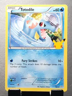2021 Pokemon 25th McDonalds Promo 18/25 TOTODILE Happy Meal Promo card✨NM/MT - Image 1