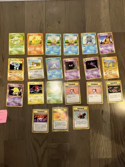 1996 Vintage Japanese Pokemon Card Pocket Monster Lot Of 21 Base Set Cards LP-HP - Image 1