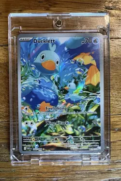 Pokemon TCG Ducklett Illustration Rare Card 109/086 Sv: White Flare Holo NM - Image 1