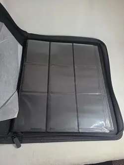 Top Loader Binder 9 Pockets Per Page Side Loaded 25 Pages 225 Cards W/ Zipper VG - Image 2