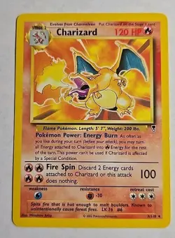 Pokemon TCG Charizard 3/110 Legendary Collection Non-Holo Rare Card 2002 LP-NM - Image 1