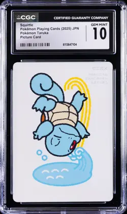 2025 POKEMON PLAYING CARDS JAPANESE SQUIRTLE CGC 10 GEM MINT - Image 1