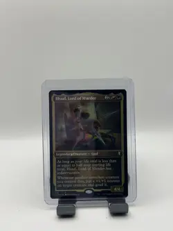 MTG, Bhaal, Lord of Murder $3 ORDER MIN 527 FOIL ECTHED Battle for Baldur's Gate - Image 1