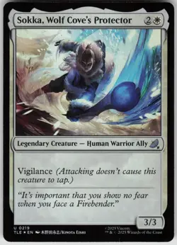 MTG Sokka Wolf Cove's Protector 0219 Foil NM Avatar The Last Airbender Magic 219 - Image 1