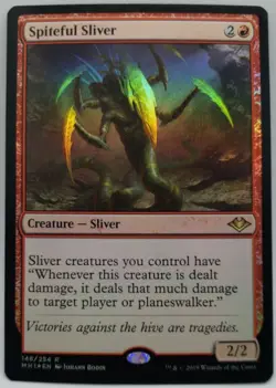 mtg magic spiteful sliver FOIL ENGLISH slivoide malveillant modern 3 available - Image 1