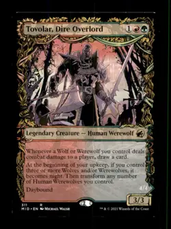 Tovolar, Dire Overlord LP Light Play Innistrad: Midnight Hunt MTG [11355] - Image 1