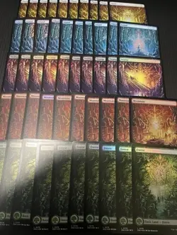 MTG - Duskmourn - DSK - Basic Full Art Lands - Foil - Set of 50 NM - Image 1