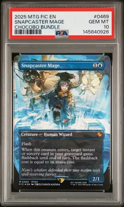 2025 MTG FINAL FANTASY COMMANDER CHOCOBO BUNDLE #0469 SNAPCASTER MAGE PSA 10 - Image 1