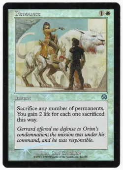 Renounce 1999 Mercadian Masques FOIL White Uncommon Instant MTG NM AZ3 - Image 1