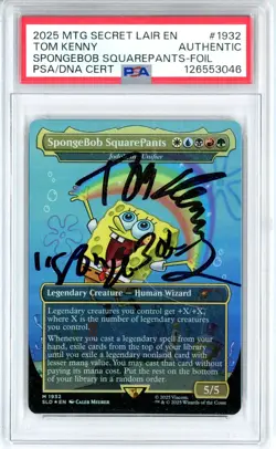 PSA Signed Tom Kenny SpongeBob SquarePants (Rainbow Foil) Secret Lair Drop Foil - Image 1