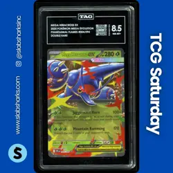 2025 POKEMON PHANTASMAL FLAMES #004/094 MEGA HERACROSS EX DOUBLE RARE TAG 8.5 - Image 1