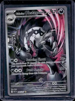 2026 Pokemon Ascended Heroes Galarian Obstagoon Illustration Rare #245/217 - Image 1