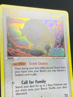 Pokemon TCG Tauros Crystal Guardians 12/100 Holo Rare - Image 4