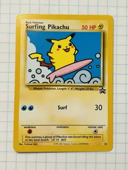 Pokemon TCG Surfing Pikachu 28/53 Wotc Promo Light Play - Image 1