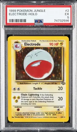 1999 POKEMON JUNGLE #2 ELECTRODE-HOLO PSA 5 - Image 1