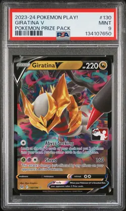 2023-2024 POKEMON PLAY! POKEMON PRIZE PACK #130 GIRATINA V PSA 9 - Image 1