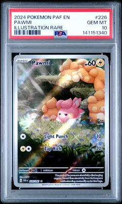 2024 POKEMON PAF EN-PALDEAN FATES ILLUSTRATION RARE #226 PAWMI PSA 10 - Image 1