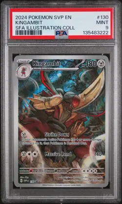 2024 POKEMON SHROUDED FABLE ILLUSTRATION COLLECTION #130 KINGAMBIT PSA 9 - Image 1