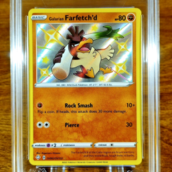 Pokemon Shining Fates Galarian Farfetch'd SV063/SV122 AGS Gem-MT 10 Holo 2021 - Image 2