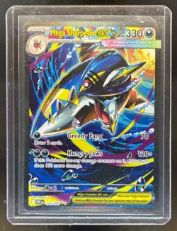 2025 Pokemon Phantasmal Mega Sharpedo ex Special Illustration Rare #127/094 - Image 1