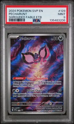 2024 POKEMON SVP EN-SV BLACK STAR PROMO #129 PECHARUNT PSA 9 - Image 1