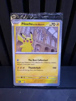 Pokemon TCG Pikachu At The Museum Promo Card Brand New & Sealed - Image 1