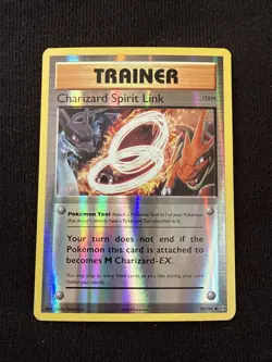 Pokemon TCG Charizard Spirit Link 75/108 Evolutions Reverse Holo - Image 1