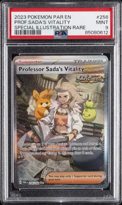2023 POKEMON PAR SPECIAL ILLUSTRATION RARE #256 PROFESSOR SADA'S VITALITY PSA 9 - Image 1