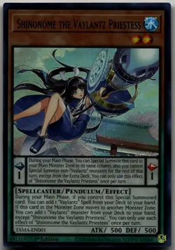 Shinonome the Vaylantz Priestess Ultra Rare Tactical Masters TAMA-EN001 LP - Image 1