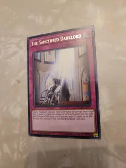 Yugioh! TCG - The Sanctified Darklord - FLOD-EN075 - Rare - 1st Ed. 1996 - NM - Image 2