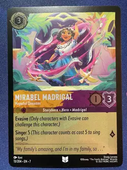 Disney Lorcana TCG Mirabel Madrigal Hopeful Dreamer holo 13/204 Fabled NM card - Image 1