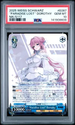 2025 WEISS SCHWARZ GODDESS OF VICTORY: NIKKE "PARADISE LOST" DOROTHY PSA 10 - Image 1